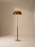 Amber floor lamp, on