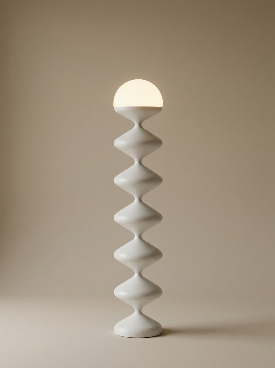 Gourd floor lamp, on