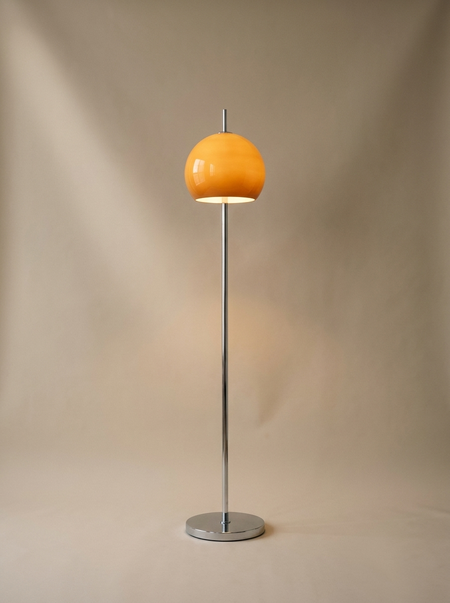 Mushroom floor lamp, on