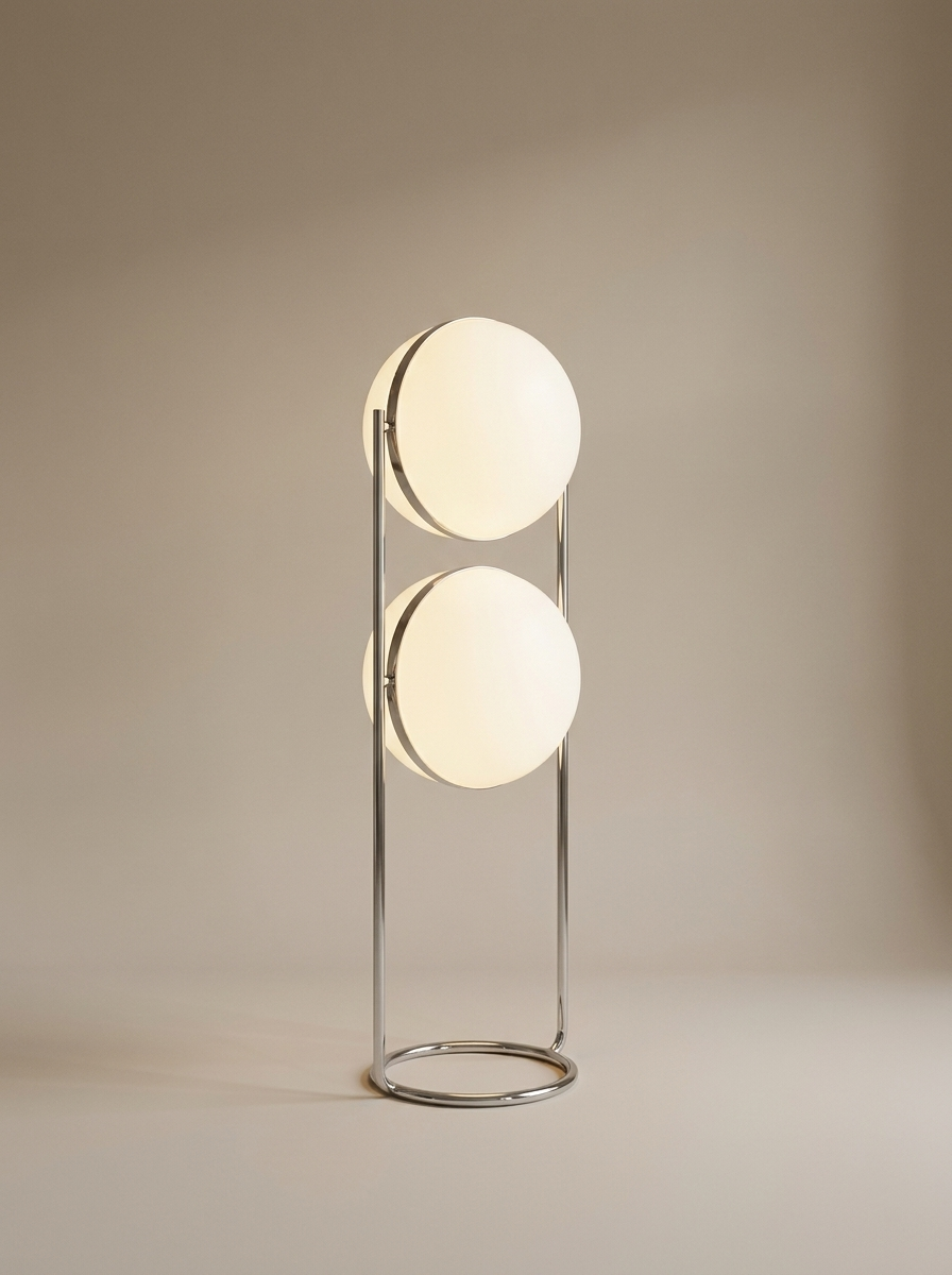 Orb floor lamp, on