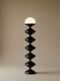Gourd floor lamp in Black acrylic